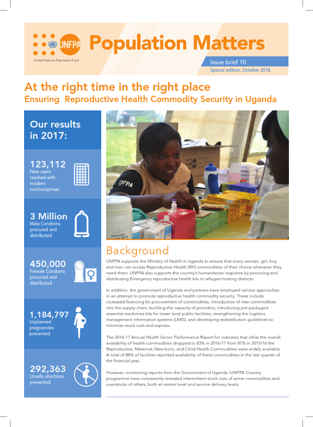 UNFPA Uganda At the right time in the right place Ensuring